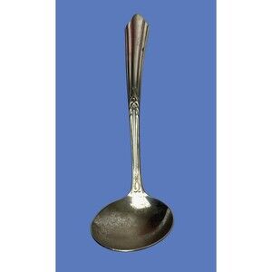 National Silver Co Caroline Cream Ladle Vintage Art Deco Silverplate 20s 30s USA